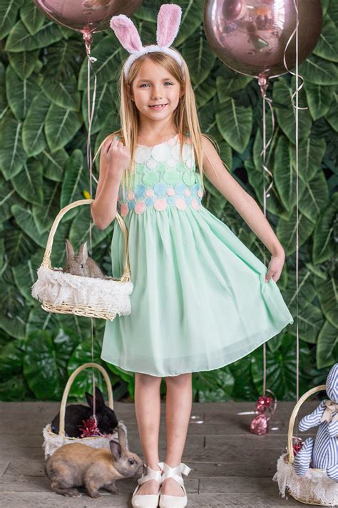 Girls Mint Chiffon Easter Dress W Crochet Circle Bodice 2t 14 Cute