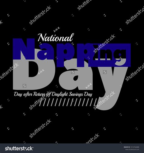 National Napping Day Suitable Greeting Card Stock Vector Royalty Free