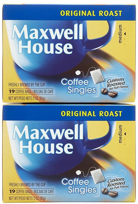 Maxwell House Coffee Singles 19 Ct Single Serve Bags 2 Pk Free Image