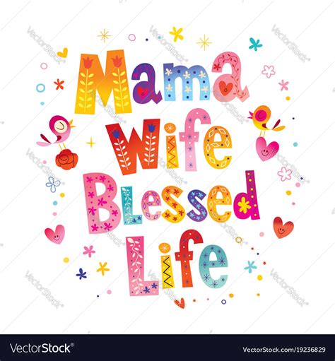 Mama Wife Blessed Life Royalty Free Vector Image