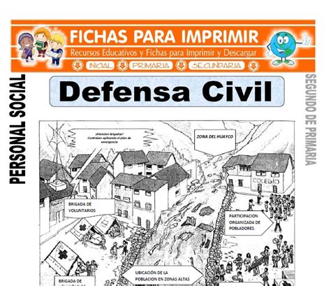 Defensa Civil Para Segundo De Primaria Fichas Para Imprimir