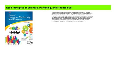 Read Principles Of Business Marketing And Finance Full