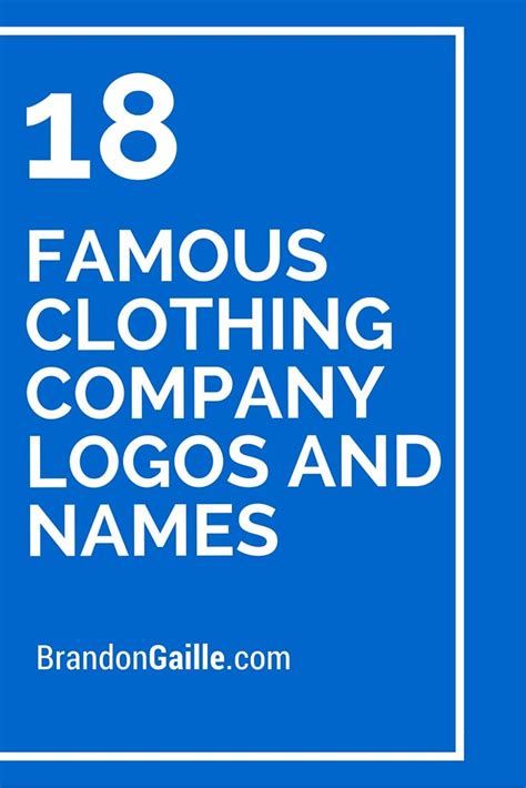 18 Famous Clothing Company Logos And Names Short Names New Names Cool