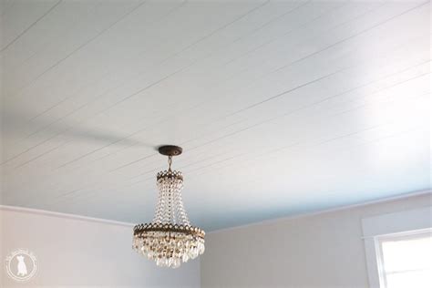 How To Shiplap Your Ceilings The Handemade Home Shiplap Tutorial