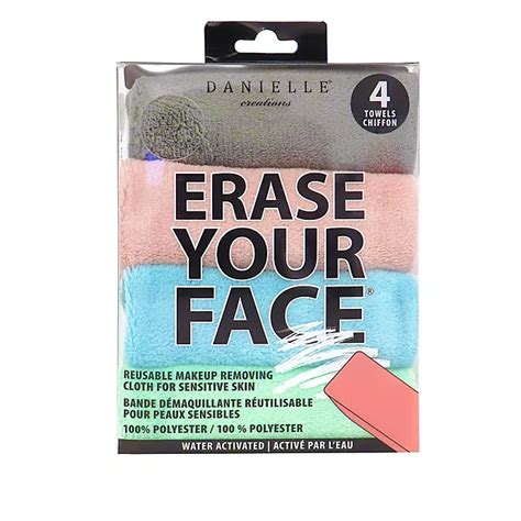 Erase Your Face 4 Pack Reusable Makeup Removing Cloth For Sensitive Skin Bed Bath And Beyond