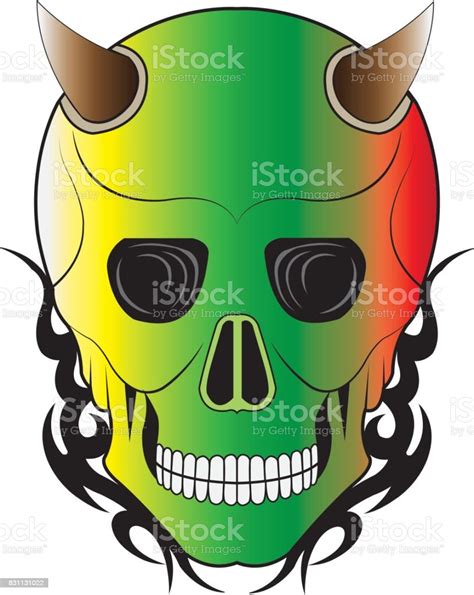 Art Devil Skull Vector Stock Illustration Download Image Now