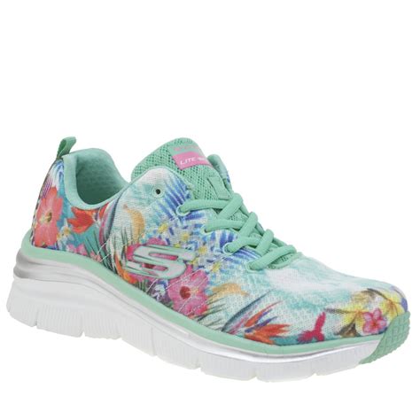 Womens Skechers Turquoise Fashion Fit Spring Essential Trainers