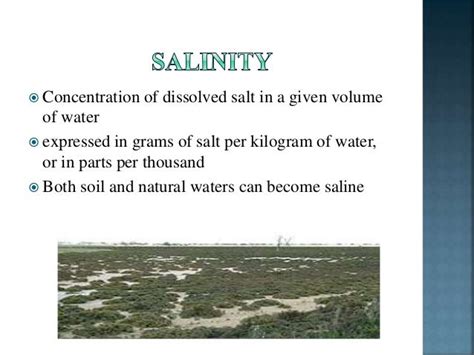 Salinity And Types Of Salinity