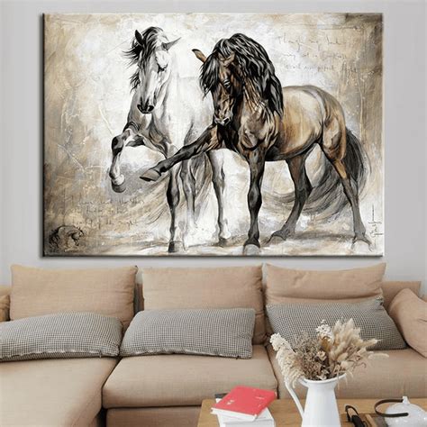 Horse Portrait Painting Horse Canvas Art For Wall Decor Framed Painting