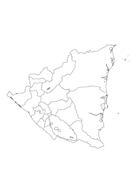 Mapa de Nicaragua y Departamentos mapa geopolítico