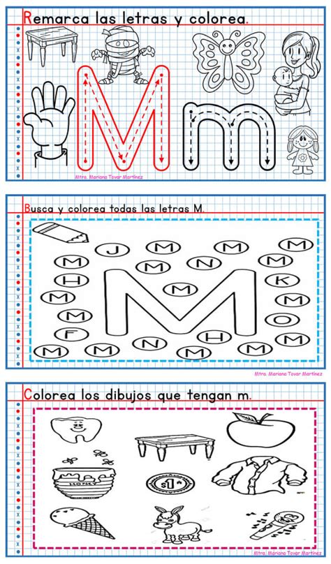 Alfabetización de la Letra M Materiales Educativos para Maestras