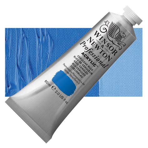 Winsor And Newton Professional Acrylics Cerulean Blue 60 Ml Tube