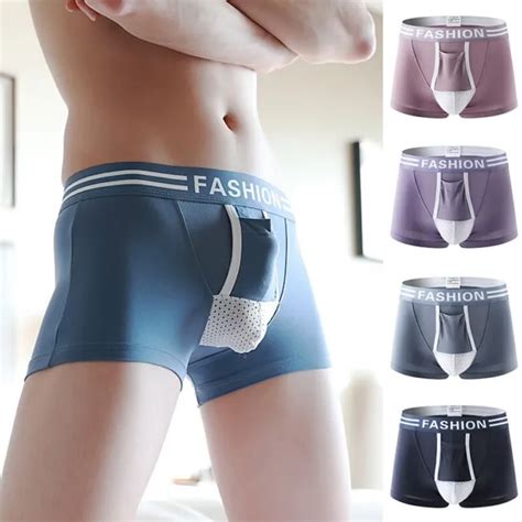 Mens Underwear Testicle Support Bag Function Separate Convex U Shaped