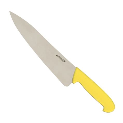 Cooks Knife Broad Blade 8 Yellow