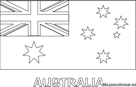 Mapa Y Bandera De Australia Para Dibujar Pintar Colorear Imprimir