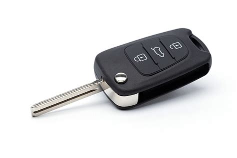 Modern Car Keys On White Background Stock Photo Download Image Now