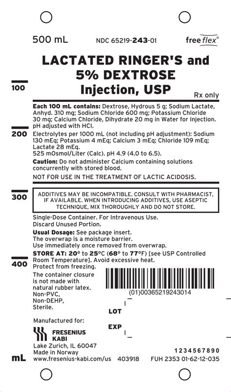 Dailymed Lactated Ringers And Dextrose Sodium Chloride Sodium