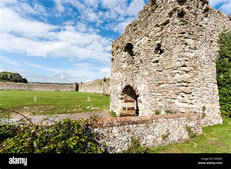 England Portchester Castle Portus Adurni Roman Saxon Shore Fort The
