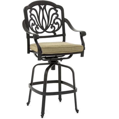 Rosedown Cast Aluminum Patio Swivel Bar Stool By Lakeview Outdoor