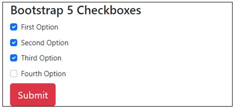 Bootstrap Checkboxes Javatpoint