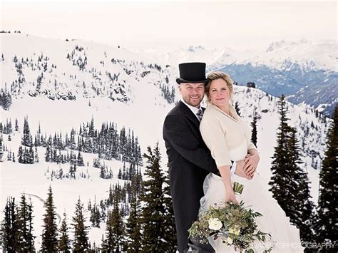 Bride And Groom Hit The Slopes After Wedding Ceremony For