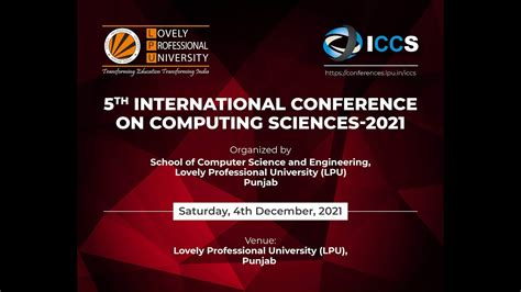 5th International Conference Of Computing Sciences 2021 YouTube