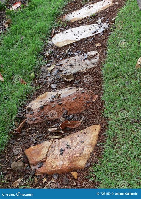 Stepping Stone Path Stock Image Image Of Spaced Stones 723159