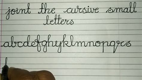 How To Join Cursive Small Letters For Beginners Handwriting Practice