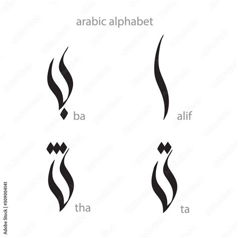 Download Arabic Alphabet Letters Calligraphy Transcription