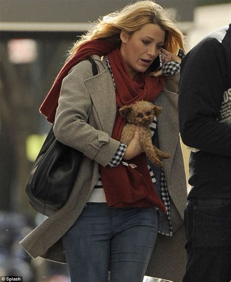 Blake Lively Cradles Her Dog On Gossip Girl Set As Husband Ryan