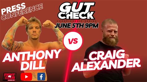 Face Off Press Conference Anthony Dill Vs Craig Alexander Youtube