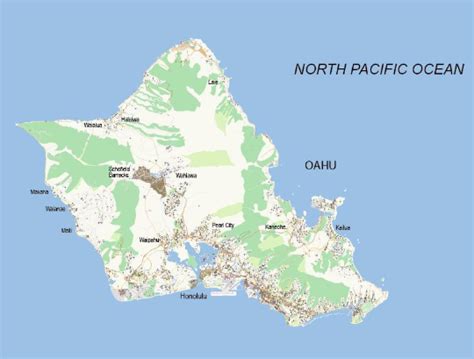 Honolulu City Map Map Illustrators