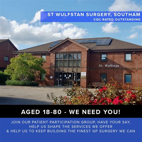 Join Our Patient Participation Group — St Wulfstan Southam Surgery Cqc Rated Outstanding