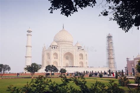 View Of The Taj Mahal Agra Uttar Pradesh India Editorial Photography