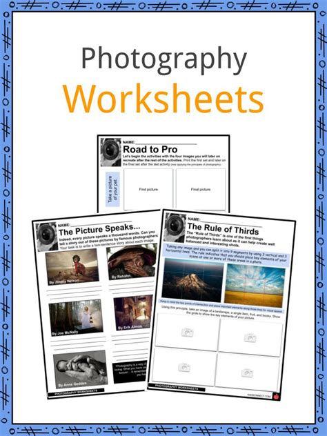 Photography Worksheets