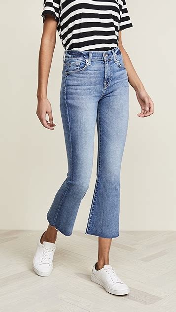 For All Mankind High Waist Slim Kick Jeans Shopbop The Style
