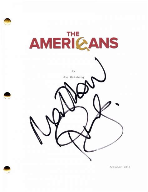 matthew rhys signed autograph the americans full pilot script w keri russell opens in a new