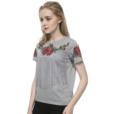 Buy 5505 New Design Women Tassel Floral Print Shirt