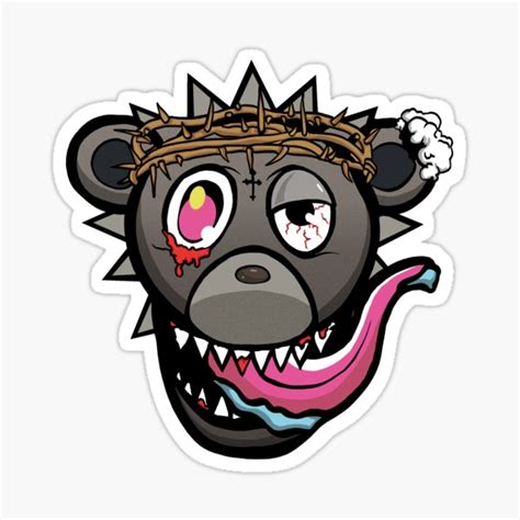 Crazy Bear G Sticker For Sale By Abstractoworld Redbubble