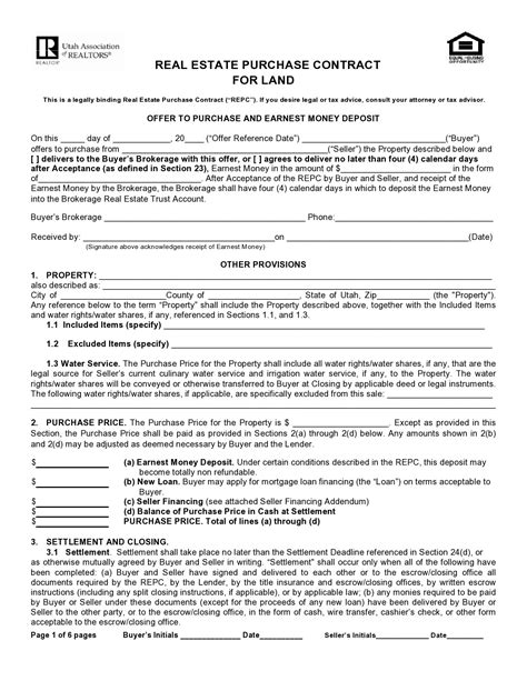 Land Contract Agreement Template