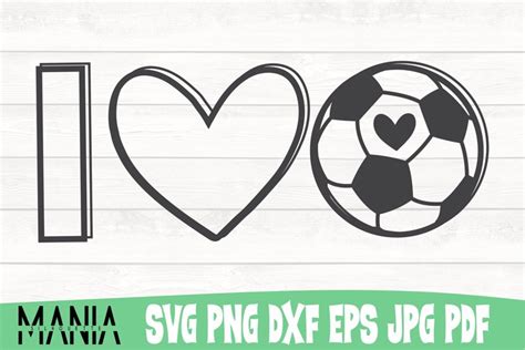 I Love Soccer Svg Cut File T Shirt Design