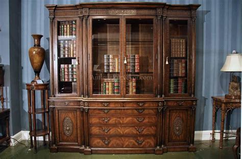 What kind of cabinets are blue in color? Antique Mahogany China Cabinet and Bookcase | Home study ...