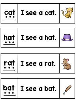 These are great for early reading skills as the sentences are repetitive and predictable. CVC Fluency Sentences Strips and Cards | Cvc words ...