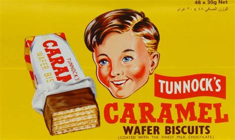 Tunnock S Caramel Wafer Vintage Ad Wallpaper Chocolate Wafers