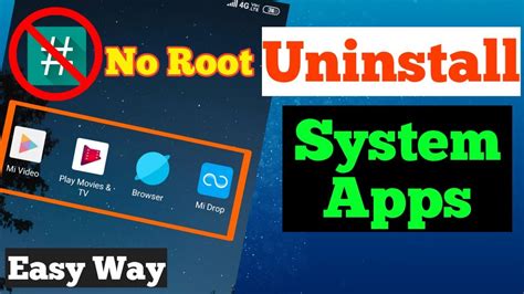 How To Uninstall System Apps On Android Without Root Youtube
