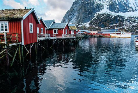 Reine Fishing Village And Ocean Norway Digital Art By Pete Saloutos