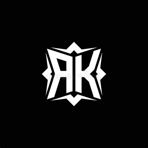 Ak Logo Monogram Geometric Modern Design Stock Illustration