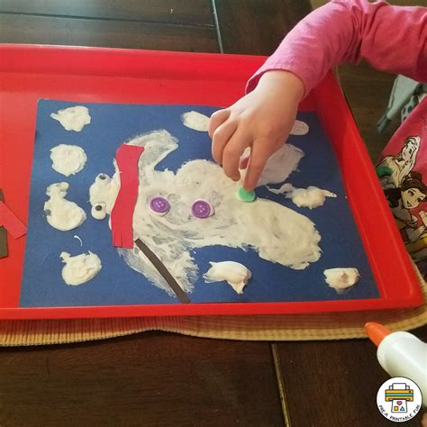 Melted Snowman Puffy Paint Tutorial Pre K Printable Fun