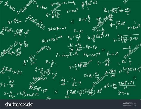 Blackboard Physics Formula Vector Illustration Stock Vector 37092964