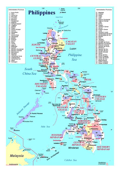 Administrative Divisions Map Of Philippines Philippines Asia Mapsland Maps Of The World